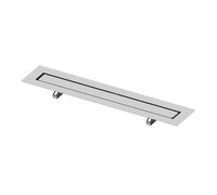 Tece TECEdrainline - Caniveau de douche 80 cm, pour coller des carreaux, avec couvercle, acier inoxydable 650800