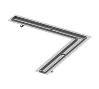 Tece TECEdrainline - Caniveau de douche d'angle, 120 cm, avec bande d'étanchéité, acier inoxydable 611200