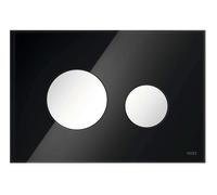 Tece TECEloop - Commande de chasse d'eau, verre noir / blanc 9240654