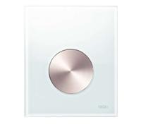 Tece TECEloop - Commande de la chasse d'eau d’urinoir, finition anti-empreintes, verre blanc/inox brossé 9242661