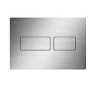 TECE TECEsolid WC plate 9240430 Inox brossé, 220x150x6mm, pour la technologie à double chasse