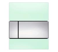 Tece TECEsquare - Commande de chasse d'eau d’urinoir, verre vert/chrome brillant 9242805