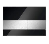 Tece TECEsquare - Commande de chasse d'eau, finition anti-empreintes, verre noir / inox brossé 9240806