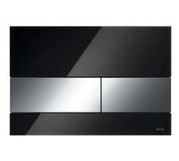 Tece TECEsquare - Commande de chasse d'eau, verre noir / chrome brillant 9240807