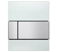 TECE TECEsquare Plaque de commande urinoir avec cartouche, verre blanc brillant,