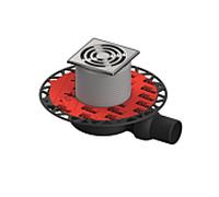 TECEdrainpoint S 112 set de vidange, super plat 3601102 100x100, DN50, horizontal, avec piège à odeurs