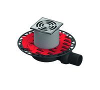 TECEdrainpoint S 112 Set dévacuation, super plat, avec bride universelle Seal System, avec cadre grille en inox, 3601102