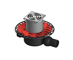 TECEdrainpoint S 120 drain set 3601200 100x100mm, DN50, standard, bride universelle