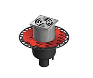 TECEdrainpoint S 130 set de vidange 3601300 100x100mm, DN50, vertical, avec bride universelle