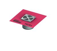 TECEdrainpoint S cadre de grille, plastique, 100x100mm, y compris grille design et manchette détanchéité Seal System, 3660020