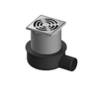 TECEdrainpoint sortie de 50 réglé 3601050 100x100 mm, DN50, horizontal, super plat