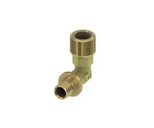 TECEflex Mamelon de transition coudé, laiton standard, 767526, Exécution: Dimension 25 x filetage mâle (R) 1"