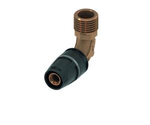 TECElogo Push Mamelon de transition coudé, bronze rouge/bronze au silicium, 8713306, Exécution: Dimension 25 x filetage mâle (R) 1"