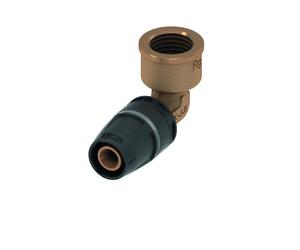 TECElogo Push Manchon de transition coudé, bronze rouge/bronze au silicium, 8713206, Exécution: Dimension 32 x filetage femelle (RP) 1"