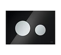 TECELoop flush plate 9240655 verre noir, boutons chromés mats