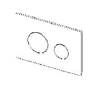 plaque de commande TECEloop or noir 9240658 boutons de verre