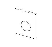 TECEloop Urinal 9242658 verre noir, bouton or