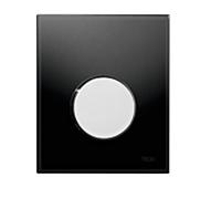 TECEloop urinoir plaque chasse d' eau noire bouton de verre 9242656 chromé brillant