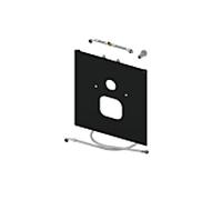 TECElux WC - plaque de fixation WC 9650107 verre noir, pour douche WC , Duravit , V&B