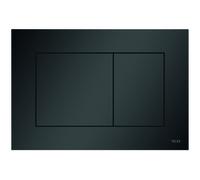 TECEnow plaque de commande WC pour technique à deux quantités, 9240407, Couleur: Noir Mat