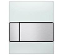 TECEsquare Urinal plaque 9242801 blanc de verre, clavier Inox brossé