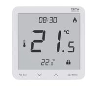 TECH-CONTROLEURS WG.11.0669 Thermostat d'ambiance R-12S filaire, blanc, dédié pour rail L-X et L-12