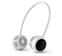 TECH DISCOUNT Ventilateur de Cou Portable Silencieux Mini Ventilateur Serre-Nuque Main-Libre pour Sport avec Lumiète Led
