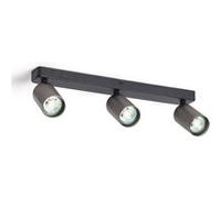 TechBrey Applique Murale Aluminium Breixo 3 Spots Noir Noir