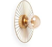 LEDKIA LIGHTING Applique murale en Verre et Métal Dharma Doré G9