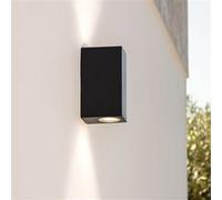 TechBrey Applique Murale Extérieure Aluminium Miseno Noire Éclairage Double Face Noir G