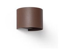 TechBrey Applique Murale LED 10 W Extérieure Aluminium CCT Sélectionnable Éclairage Double Face en Iridix Round Rouille Rouille