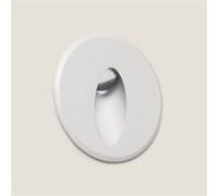 Ledkia Balise Extérieure LED 3W Encastrable Oval en Aluminium Adam 2700K Noir Blanc chaud