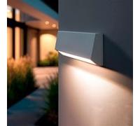 TechBrey Balise Extérieure LED 3W Rectangulaire Murale Saillie Tunez 2700K M Anthracite Blanc chaud Anthracite