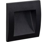 TechBrey Balise Extérieure LED 4W Encastrable Aluminium Murale Carrée Noire Leif 2700K Blanc chaud Noir G