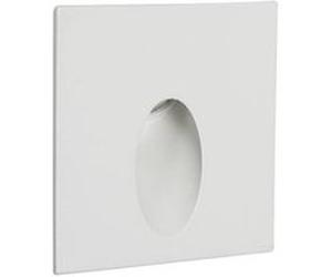 TechBrey Balise Extérieure Murale LED Encastrable 3W Carrée Ellis Blanche 2700K Blanc chaud Blanc G