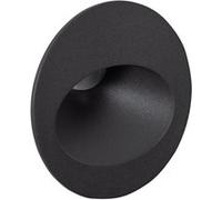 TechBrey Balise Extérieure Murale LED Encastrable 3W Ronde en Aluminium Coney Grise 4000K Blanc neutre Noir G