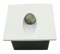TechBrey Balise LED Extérieure 3W Encastrable au Mur Carée Bombée Olite Blanche 4000K Blanc neutre Blanc G