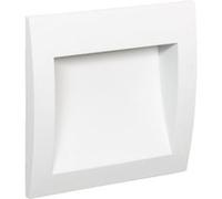 TechBrey Balise LED Extérieure 4W Encastrable Carrée Blanche en Aluminium Natt 2700K Blanc chaud Blanc G