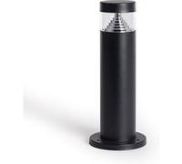 TechBrey Balise LED Extérieure 5W en Saillie sur Pied 30cm Acier Inoxydable Inti Inox Noire 3000K Blanc chaud Noir G
