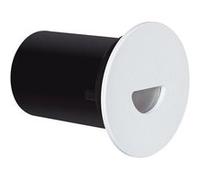 TechBrey Balise Murale Extérieure LED 2W Encastrable Aluminium Ronde Blanche Guell 2700K Blanc chaud Blanc G