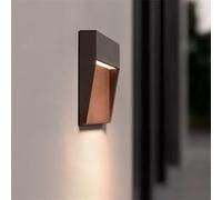 TechBrey Balise Murale Extérieure LED 3W CCT Sélectionnable Aluminium Saillie Carrée Jade Noir Noir
