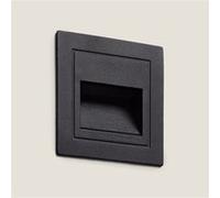 TechBrey Balise Murale Extérieure LED 3W Encastrable Aluminium Carrée Olite 4000K Noir Blanc neutre Noir