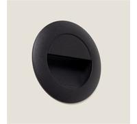 TechBrey Balise Murale Extérieure LED 3W Encastrable Aluminium Ronde Segre 4000K Noir Blanc neutre Noir