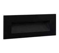 TechBrey Balise Murale Extérieure LED 7W Encastrable Rectangulaire Aluminium Noir Groult 2700K Blanc chaud Noir G