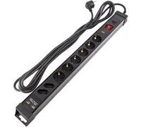 TechBrey Bloc Multiprises 6 Prises Type F Schuko Protecteur de Surtensions + 2 Prise Type C+ 2USB 5m Noir Noir G