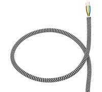 TechBrey Câble Électrique Textile Blanc & Noir 8 m