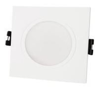 TechBrey Collerette Downlight Carré IP65 pour Ampoule LED GU10 / GU5.3 Coupe Ø75 mm Maxis Noir Noir