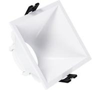TechBrey Collerette Downlight Carrée 45º Faible UGR pour Ampoule LED GU10/GU5.3 Coupe 85 x 85mm Blanc / Noir Blanc / Noir