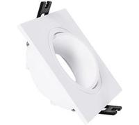 LEDKIA LIGHTING Collerette Downlight Carrée Orientable pour Ampoule LED GU10/GU5.3 Coupe Ø 75mm Noir