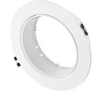 TechBrey Collerette Downlight Conique Encastrable Orientable pour Ampoule LED GU10 AR111 Coupe Ø135 mm Blanc Blanc